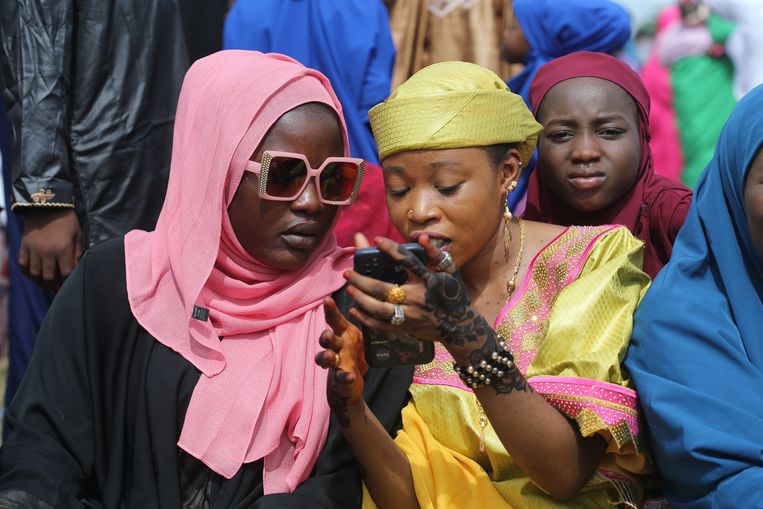 Muslim girls at a festival in Lagos, Nigeria.  ANP/EPA picture