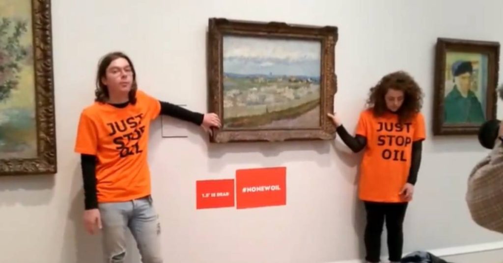 Climate activists stick their hands on a Van Gogh painting in a London museum |  climate