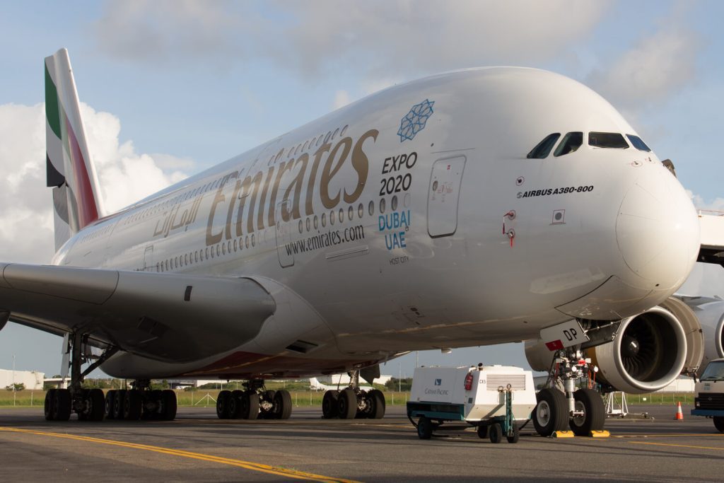 Damage to Emirates A380 after 'strong bang' |  Video