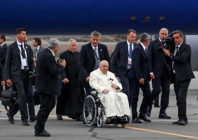 The pope can no longer walk the streets without a cane or a wheelchair.