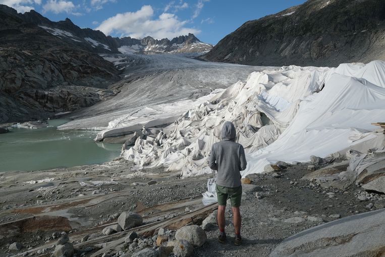 The Rhone Glacier in Switzerland.  Getty Images