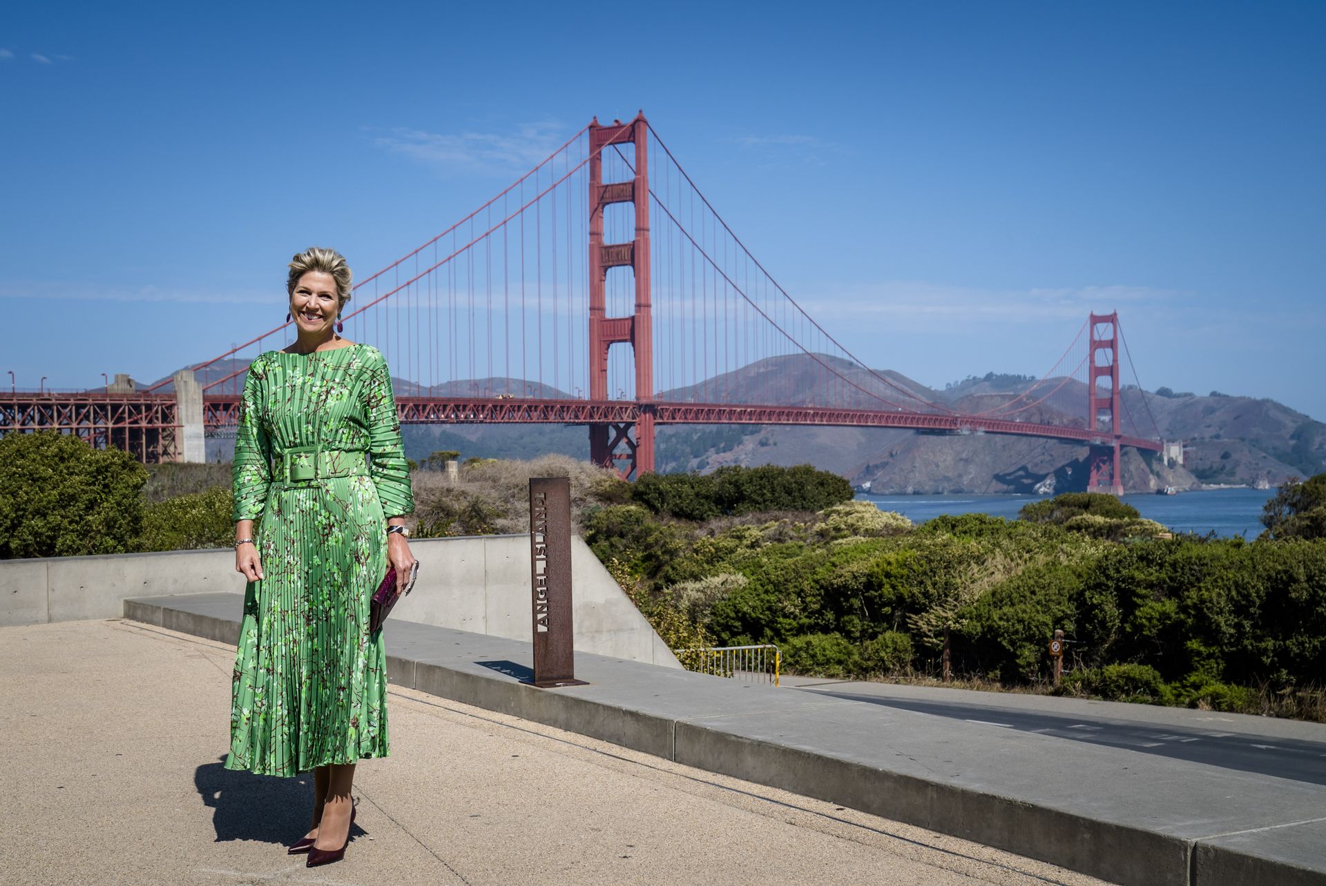 Maxima visits the Golden Gate Bridge