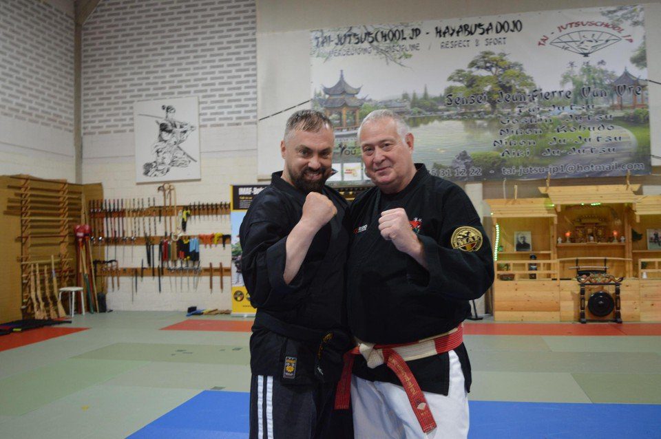 JP De Vré with a French actor who loves martial arts. 