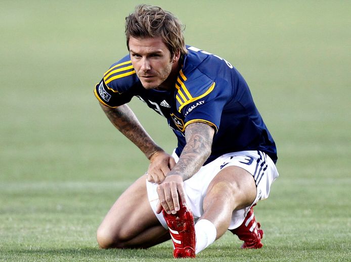 David Beckham in 2010 playing for LA Galaxy.