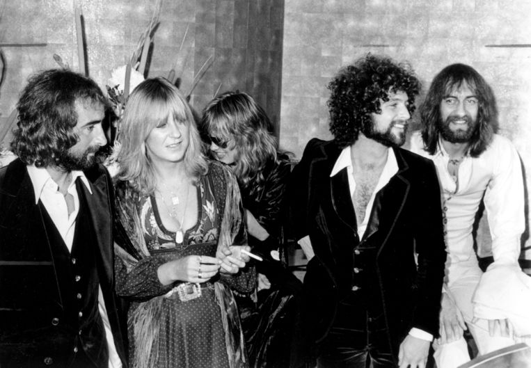 Fleetwood Mac at the height of his fame in 1977. Left to right John McVie, Christine McVie, Stevie Nicks, Lindsey Buckingham and Mick Fleetwood.  Getty Images